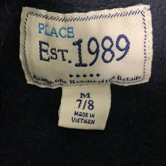 Children’s Place Grafton State U Hooded Sweatshirt medium boys navy - Picture 4 of 7